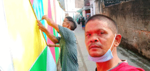 Kerja Bhakti Warga Kampung Bantar Kawung RW.05 Adakan Pengecatan di Setiap Gang Lingkungannya