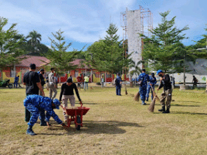 Memperingati Hari Bhakti TNI Angkatan Udara ke-74  Prajurit Lanud Mus Turun Kelapangan Kota Sabang