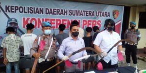Satreskrim Polrestabes Medan dan Polsek Patumbak Gulung 9 Anggota Geng Motor 