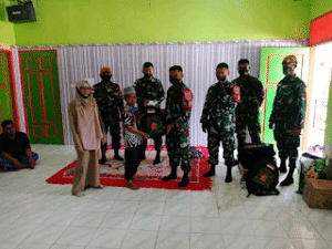 Pamtas Yon Armed 18 / Komposit    Serahkan Bantuan  Sembako dan Alat Sekolah di Panti Asuhan AISYUYAH RUHAMA Kab. Nunukan
