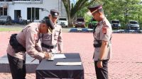 Kapolres Aceh Besar Pimpin Upacara Sertijab Kapolsek Montasik dan Kapolsek Pulo Aceh