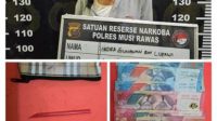 Satresnarkoba Polres Musi Rawas Ringkus Pengedar 10 Bungkus Sabu Seberat 5,17 Gram