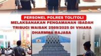 Pengamanan Trisuci Waisak 2569/2025 di Vihara Dharmma Rajasa Berjalan Aman dan Kondusif