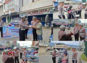 Ditlantas Polda Sulteng Gelar Polantas Menyapa, Semarakkan HUT Ke-80 RI Dengan Berbagi dan Pasangkan Bendera Merah Putih