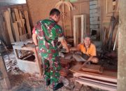 Babinsa Nogosari Dukung UMKM Mebel Jati Cabean, Dorong Produksi dan Pemasaran Digital