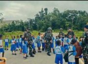 Satgas Pamtas Kewilayahan RI-PNG Yonif 763/SBA Berikan Materi Bela Negara di SD YPPK Ases