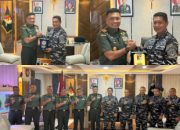 Perkuat Koordinasi Tugas Kewilayahan, Kodam XXIII/Palaka Wira Jalin Silaturahmi dengan Kodaeral VI