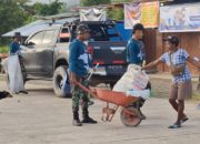 Satgas Yonif 763/SBA Laksanakan Karya Bhakti Bersama Masyarakat