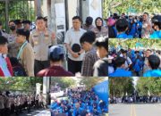Kapolresta Palu Pimpin Pengamanan Aksi UNRAS Mahasiswa di Depan DPRD Provinsi Sulawesi Tengah