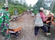 Kejar Target Akhir TMMD, Satgas Kodim Boyolali Pacu Pembangunan Talud dan Rabat Beton di Desa Mliwis