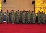 Irjen TNI Pimpin Upacara Laporan Korps Kenaikan Pangkat 54 Perwira Tinggi TNI