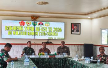 Melalui Rakornis TMMD Ke-128, Dandim Mimika Perkokoh Kolaborasi untuk Pemerataan Pembangunan