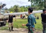 Satgas Pamtas RI-PNG Kewilayahan Yonif 763/SBA Pos Afkrem Bersama Masyarakat Laksanakan Pembangunan Sumur Bor di Kampung Afkrem