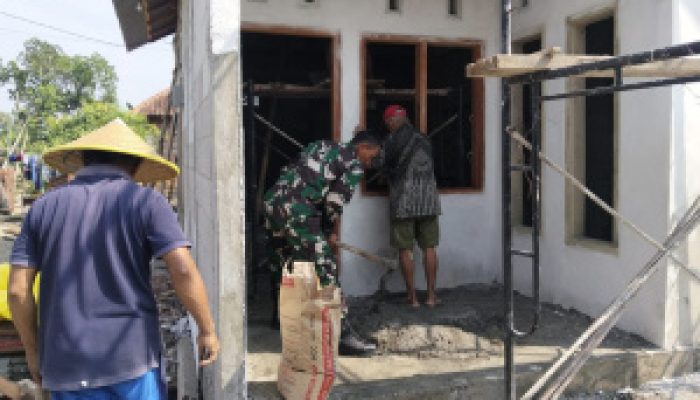 Kepedulian TNI untuk Rakyat, Babinsa Tamanan Bantu Wujudkan Rumah Layak Huni