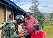Satgas Pamtas RI–PNG Kewilayahan Yonif 645/Gardatama Yudha Pos Bolakme Melaksanakan Pelayanan Kesehatan Keliling Guna Bantu Masyarakat di Distrik Bolakme