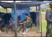 Satgas Pamtas RI-PNG yonif 645/Gty Laksanakan Kegiatan Teritorial Anjangsana Kemasyarakat di Distrik Napua
