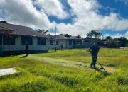 Bakti Sosial dengan masyarakat Pos Muara Nawa Satgas Pamtas RI-PNG Kewilayahan Yonif 645/Gardatama Yudha Bersama Warga Kampung Muara Nawa dan Distrik Airu