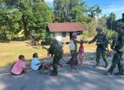 Wujudkan Kemanunggalan TNI-Rakyat, Satgas Yonif 645/GTY Gelar Pelayanan Kesehatan di Distrik Benawa