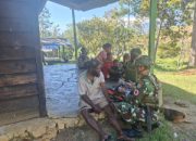 Satgas Pamtas RI-PNG Yonif 645/GTY Laksanakan Kegiatan Teritorial Anjangsana dan Pelayanan Kesehatan Kepada Masyarakat Distrik Napua