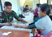 Tingkatkan Derajat Kesehatan di Ujung Negeri, Pos Kampung Jasa Satgas Pamtas Yonarmed 13/Nanggala Gelar Pelayanan Kesehatan Gratis