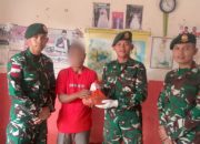 Gencarkan Komsos dan Edukasi Hukum, Satgas Pamtas Yonarmed 13/Nanggala Terima Penyerahan Sukarela 600 Gram Sisik Trenggiling dari Warga Perbatasan