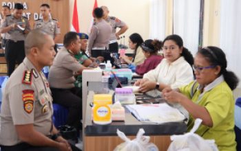 Semarak HUT Lalu Lintas ke-71, Ditlantas Polda Papua Barat Daya Gelar Bakti Kesehatan Donor Darah